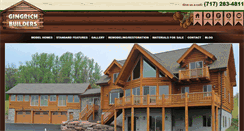 Desktop Screenshot of gingrichloghomes.com